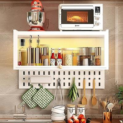 Gdrasuya10 Wall Mounted Kitchen Storage Cabinet Pantry, Wall Cabinet  Organizer Black Hanging Kitchen Pantry with Up-Flip Door Steel Kitchen  Cabinet