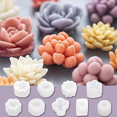 Flower Soap Molds for Soap Making, Resin Candle Mold Silicone, Bath Bombs  Lotion Bar Silicone Mold, 3D Mold for Soap Candle 