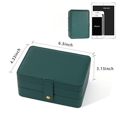  Small Travel Jewelry Case, To Go Portable Jewelry Box, Travel  Jewelry Organizer,Portable Jewellery Storage Holder for Rings Earrings  Necklace, Gifts for Girls Women with Mirror -Black : Clothing, Shoes &  Jewelry