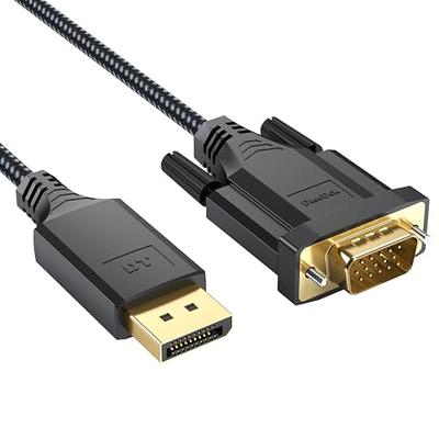 DisplayPort to VGA, DisplayPort to VGA Adapter 3 Feet Display Port to VGA  Connects DP Port from Desktop or Laptop to Monitor or Projector with VGA  Port