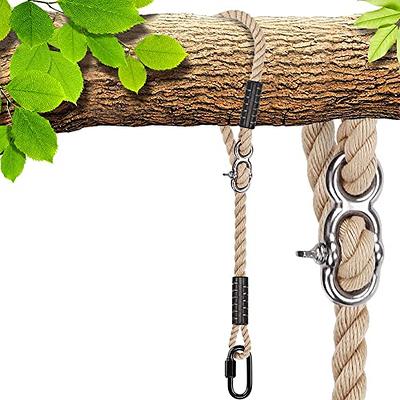 Tree Swing w/knotted climbing rope and hanging hardware