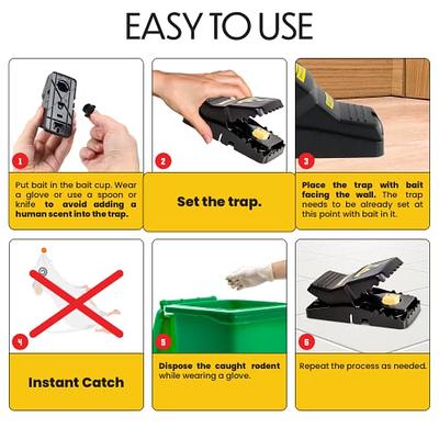 1/2/4pcs, Mouse Traps, Humane Mouse Trap, Easy To Set, Mouse Catcher Quick  Effective Reusable And Safe For Families Outside Inside House Rat Trap Huma