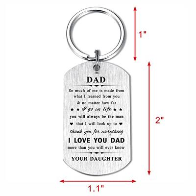 Resdink Dad Birthday Gifts for Dad Keychain - Remember I Love You Dad Gifts, Meaningful Dad Birthday Present from Daughter