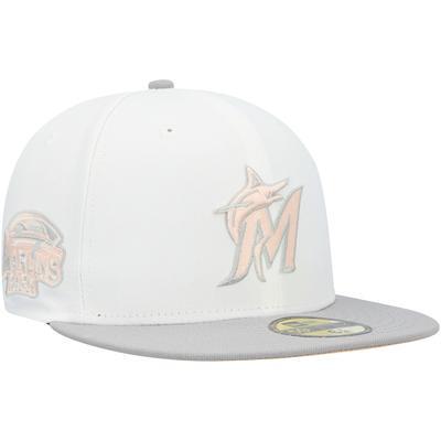 Lids Miami Marlins New Era 2003 World Series Side Patch 59FIFTY Fitted Hat  - Peach/Purple