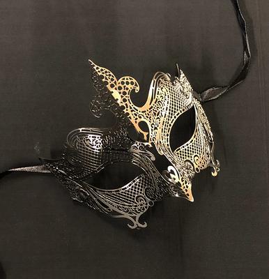 Men's Metal Venetian Masquerade Mask Silver