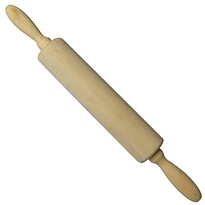 Mepple Rolling Pin with Thickness Rings for Fondant, Pizza, Pie Crust,  Cookie, Pastry, Roller Rod for Dough Thickness, Adjustable Rolling Pin for  Baking, Wood Rolling Pin 13.6 with 4 Thickness Rings 