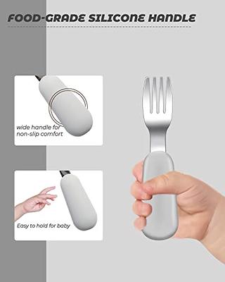 4 Pcs Baby Forks Toddler Forks for Self Feeding, Kids Forks with Silicone  Round Handle, Stainless Steel Toddler Utensils Children Safe Silverware  Set, Anti-Choke Design, BPA Free - Yahoo Shopping