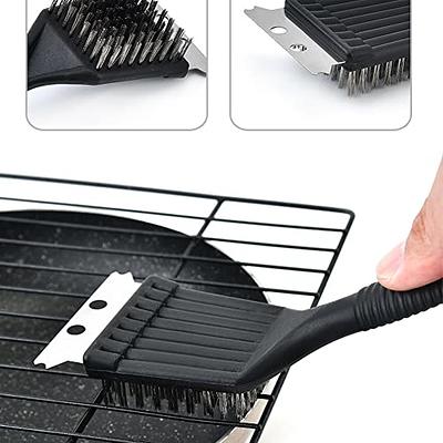 3 Pack Grill Brush and Scraper Steel Bristles BBQ Grill Brush Stainless  Steel Wire Scraper Brush Kitchen Cleaning Tools for Outdoor Home BBQ  Charcoal Porcelain Grilling Grates - Yahoo Shopping