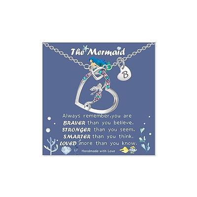 AINILOVE Natural Bead Amethyst Mermaid Bracelet Mermaid Gift for