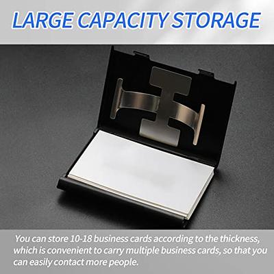 Stainless Steel Pocket Business Card Holder - Sleek Metal Case for