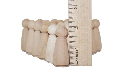 Peg Dolls Unfinished 2-3/8 inch Pack of 30 Wooden Peg People for