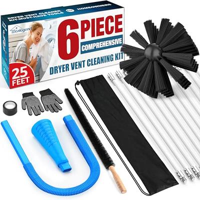 Bluesea 7 Pieces 25 Feet Dryer Vent Cleaner Kit, Reinforced Nylon Dryer  Vent Cleaning Kit, Durable Dryer Vent Brush Vacuum Attachment with Flexible  Lint Trap Brush, Vacuum & Dryer Adapters - Yahoo Shopping