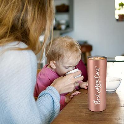 Best Mom Ever Gift - 20 oz Skinny Stainless Steel Insulated Tumbler  Engraved Travel Coffee Mug Gift for Mom, Birthday, Christmas, Mother's Day  Gift