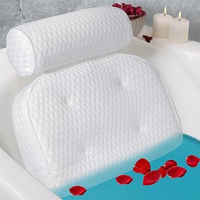 Idle Hippo Bath Pillow, Tencel Spa Bathtub Pillow, Ultra Soft Bath Pillows  for Tub Neck and Back Support, Quick Dry Bath Tub Pillow Headrest for