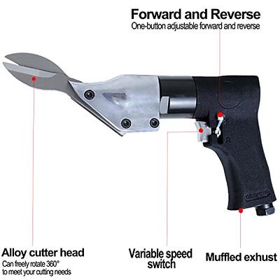 1/4in Air Shears, 2500rmp Pneumatic Metal Cutter, Steel Straight