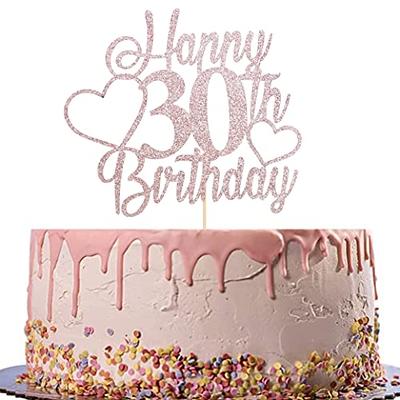 Happy 30th birthday Cake Topper - Rose Gold 30th birthday cake topper, 30th birthday  party decorations, gold 30th birthday cake topper，30 birthday cake topper  for women/men,30 birthday cake topper - Yahoo Shopping