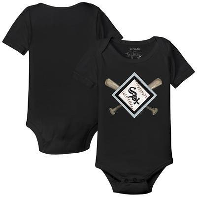 Infant Tiny Turnip White/Black Chicago White Sox Sugar Skull Raglan 3/4 Sleeve T-Shirt