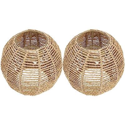 OSALADI 2pcs Bamboo Lamp Wooden Lampshade Replacement Lampshade