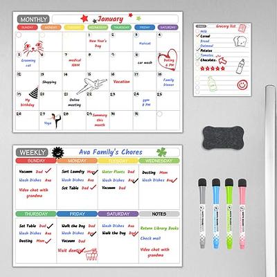 Weekly Planner Board Dry Erase Calendar - with Markers