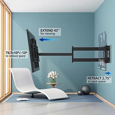 USX MOUNT Full Motion TV Wall Mount for Most 47-84 inch Flat Screen/LED/4K  TV, Mount Bracket Dual Swivel Articulating Tilt 6 Arms, Max VESA 600x400mm