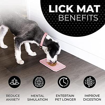 CIICII Dog Lick Mat for Dogs Crate, 2 in 1 Dog Slow Feeder Treat Mat (Large