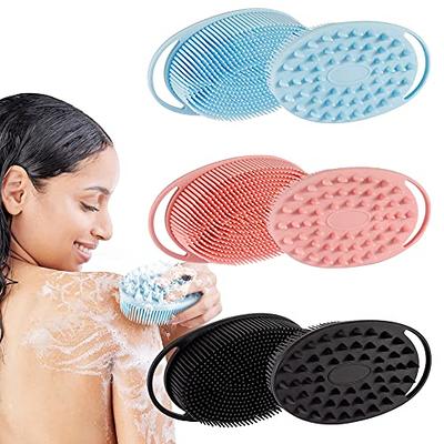 Silicone Body Scrubber Loofah - Set Of 3 Soft Exfoliating Body Bath Shower  Scrubber Loofsh Brush For Sensitive Kids Women Men All Kinds Of Skin