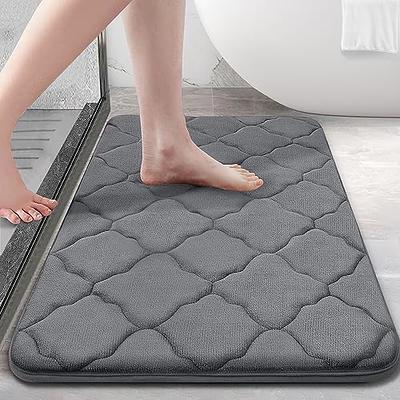 Colorxy Memory Foam Bathroom Rugs, Ultra Soft & Non-Slip Bath Mat, Water  Absorbent and Machine Washable Bath Carpet Rug for Shower Bathroom Floor