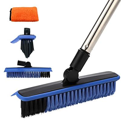 MR.SIGA Heavy Duty Grout Scrub Brush with Long Handle, Shower Floor  Scrubber for Cleaning, Tile Scrub Brush with Stiff Bristles