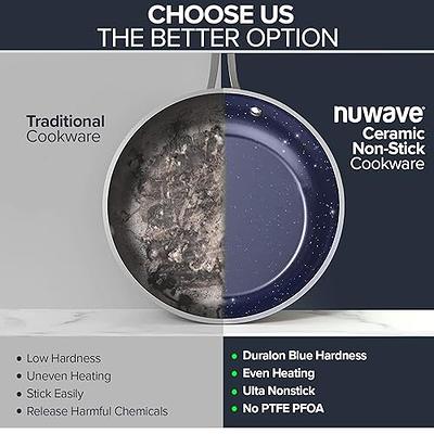 Nuwave 7pc Cookware Set Healthy Duralon Blue Ceramic Nonstick Coated,  Diamond Infused Scratch-Resistant, PFAS Free, Oven Safe, Induction Ready &  Evenly Heats, Tempered Glass Lids & Stay-Cool Handle - Yahoo Shopping