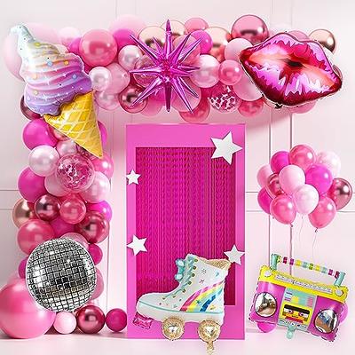 Pink Balloon Garland Arch Kit Hot Pink Rose Gold Metallic Balloons Silver  Disco Roller Skate Radio Ice Cream Balloon for Girl's Birthday Party  Decorations Pink Princess Doll Theme Party Supplies - Yahoo