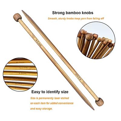 KNITTING NEEDLES Size 8 5.0mm Bamboo Premium Clover 13 Long in Original  Package 