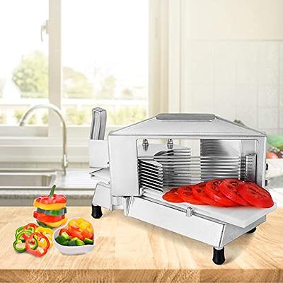 Commercial Tomato Slicer 3/16 Heavy Duty Tomato Cutter with Built-in  Polyethylene Slide Board for Restaurant or Home Use - Yahoo Shopping