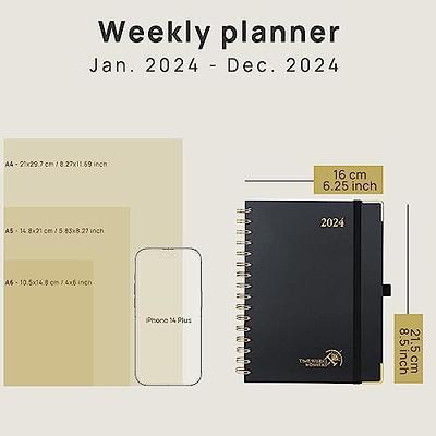 POPRUN 2024 Planner Daily Weekly and Monthly 8.5'' x 6.25'' - Vertical Agenda  2024 with Hourly Schedule, Tabs & Calendars, Monthly Planner Spiral Bound  Hardcover - Orange - Yahoo Shopping