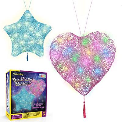 3D String Art Kit for Kids - Makes a Light-Up Heart Lantern - 20  Multi-Colored LED Bulbs - Kids Gifts - Crafts for Girls and Boys Ages 8-12  - DIY Arts