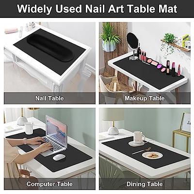 nail art Manicure Table Mat black, [Foldable] [Washable] Manicure Tools,Can  Be Cleaned and Easy to Carry,Wear-Resistant Nail Polish Hand Holder Nail  Salon Tools