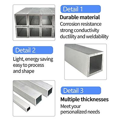 Uxcell 25mm x 25mm x 1.5mm x 300mm Length 6063 Aluminum Square