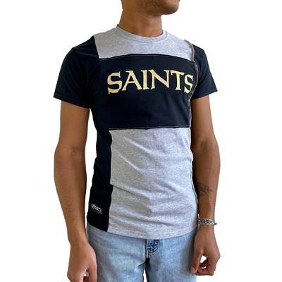 New Orleans Saints Nike Women's Back Cutout Raglan T-Shirt - White/Heather  Black