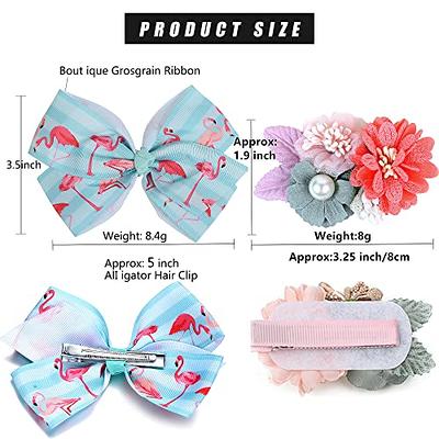 baby_topwholesaler1 Handmade Grosgrain Ribbon Bows with Clips - Stylish Boutique Hair Bows for Adults for Baby and Kids