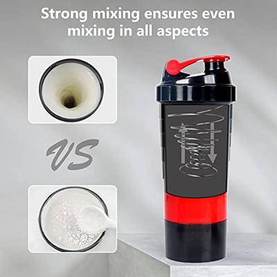 16 OZ Protein Workout Shaker Bottle with Mixer Ball and 2 close