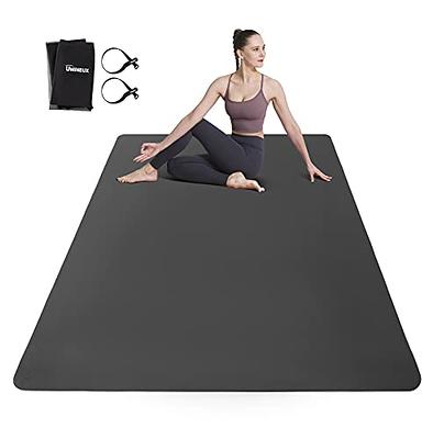 Gogokiwi Large Yoga Mat (6'x4') Extra Wide 1/4 Thick Workout Blush Pink