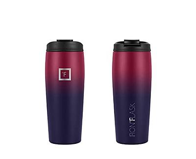 Simple Modern Travel Coffee Mug Insulated Stainless Steel Thermos Cup  Voyager with Straw and Clear Flip