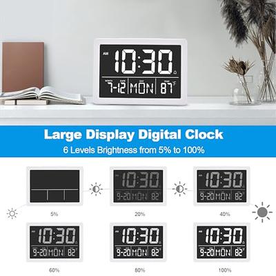 Amgico Digital Alarm Clock Small Clock, 6.3 Digital Calendar with