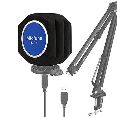 penypeal Microphone Wind Shield Pop Filter Isolation Ball, Acoustic for  Record Studios Mic, Sound-Absorbing Foam Five-sided Seal Design to  Effectively