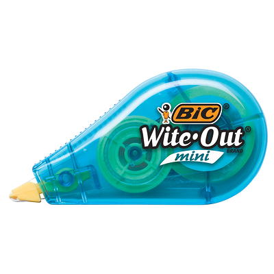BIC Wite-Out Brand Mini White Correction Tape, 12-Pack for School