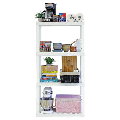 Hyper Tough 4-Tier Shelving Unit, W30 x D14 x H56 Multipurpose Home  Storage Organizer, Black