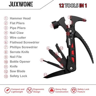 Unique Gift, Cool Gadgets, Multitool Hammer 12-in-1, JUXWONE 2023