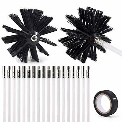 30FT Dryer Vent Cleaner Kit Lint Brush Drill Attachment Synthetic Brush  Head