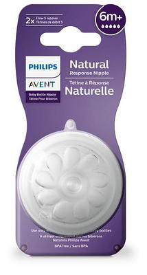 Philips AVENT Natural Response Flow 1 Newborn Nipples 0m+ Nipple 2 Packs  New