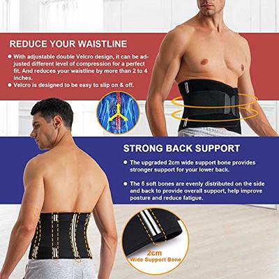 Men Waist Trainer Cincher Shaper Sweat Fat Burn Belt Tummy Control Weight  Loss