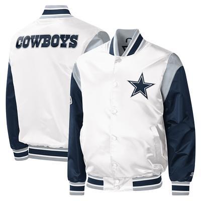 Dallas Cowboys Starter Locker Room Satin Varsity Full-Snap Jacket – Black